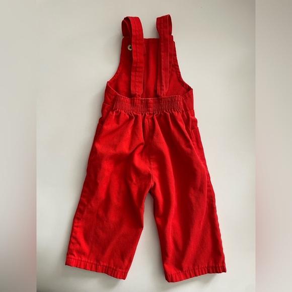 Vintage Deep Orange Ducky Overalls Babies Kids Toddler Childrens Boho Bohemian - Picture 2 of 9